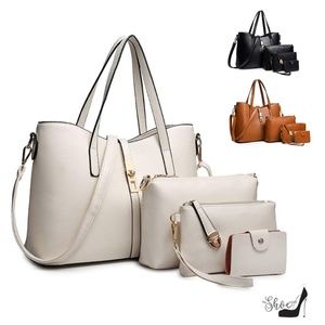 Cream Travel Work Lunch Satchel Handbag Tote Set